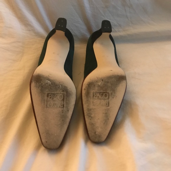 COPY - Nine West - 9M - Suede Hunter Green shoes - Picture 4 of 4